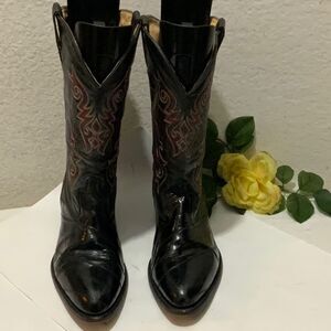 Ladies Vaqueros Y Boots Black Cowgirl Boots Size 9